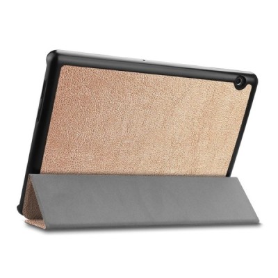 Huawei MediaPad T5 10 atvēramais zelta maciņš / Vacins.lv