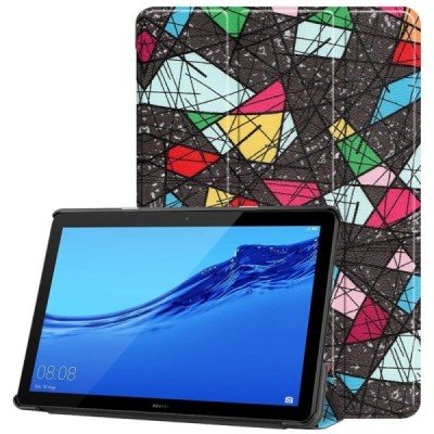 Huawei MediaPad T5 10 atvēramais krāsains maciņš / Vacins.lv