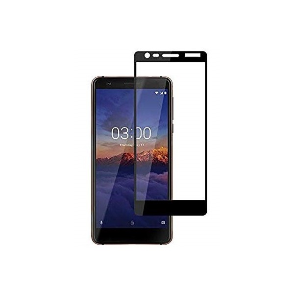 „Imak“ Tempered Glass pilnīgi aizsedzams ekrāna aizsargstikls 0.2 mm - melns (Nokia 3.1 2018)