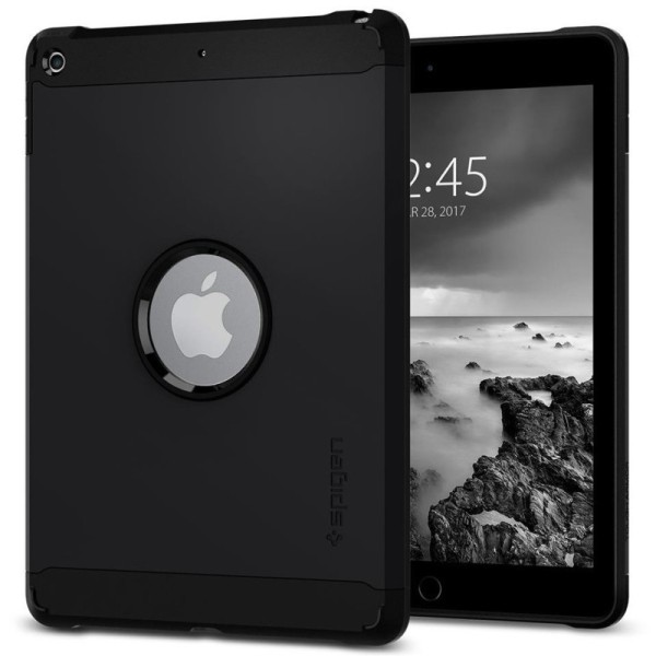 „Spigen“ Tough Armor sustiprintos apsaugos dėklas - juodas (iPad 9.7" 2017 / iPad 9.7" 2018)