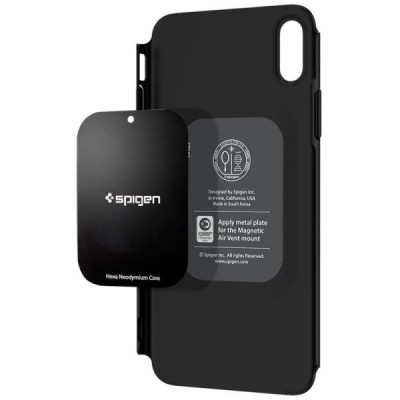 Apple iPhone Xr „Spigen“ Thin Fit 360 melns futrālis + ekrāna aizsargstikls / Vacins.lv