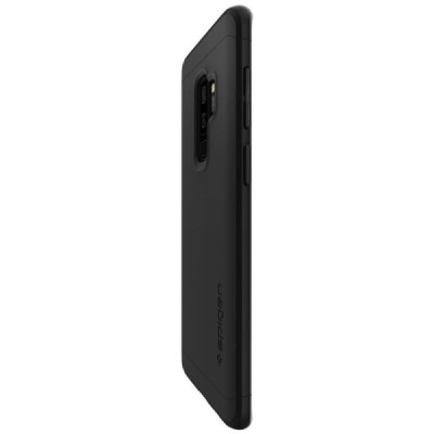 Samsung Galaxy S9+ (G965) „Spigen“ Thin Fit 360 melns futrālis + ekrāna aizsargstikls / Vacins.lv