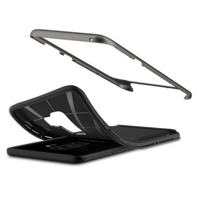 „Spigen“ Neo Hybrid sustiprintos apsaugos Samsung Galaxy S9+ (G965) juodas kieto silikono (TPU) ir plastiko dėklas / Priedai.lt