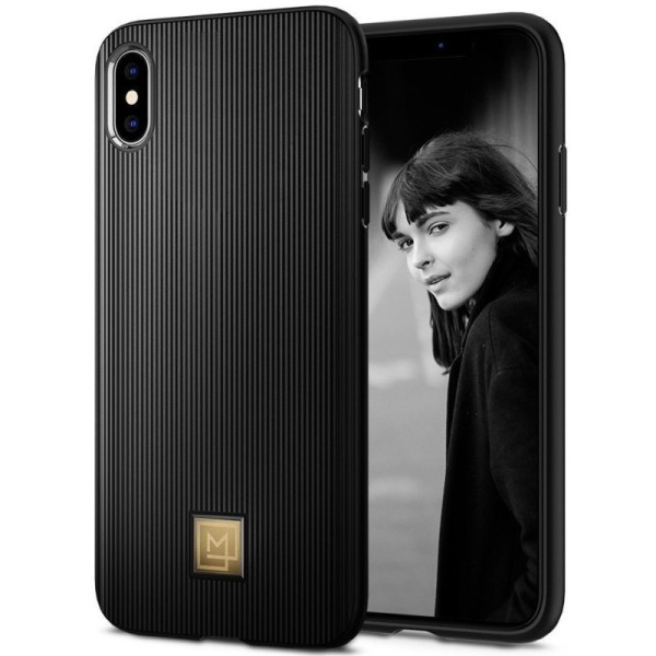 „Spigen“ La Manon Classy apvalks - melns (iPhone X / Xs)