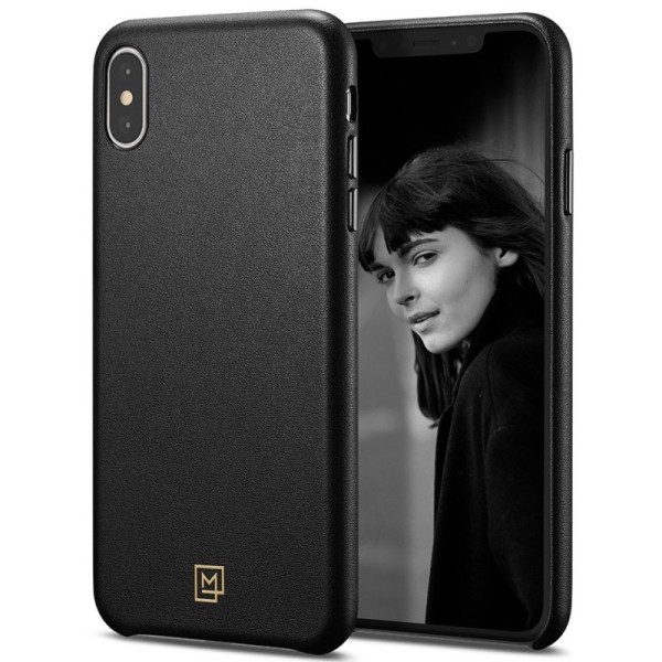 „Spigen“ La Manon Calin ādas apvalks - melns (iPhone X / Xs)