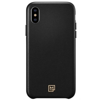 „Spigen“ La Manon Calin Apple iPhone X (iPhone Xs) melns ādas apvalks / Vacins.lv