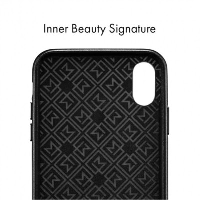 „Spigen“ La Manon Calin Apple iPhone X (iPhone Xs) melns ādas apvalks / Vacins.lv