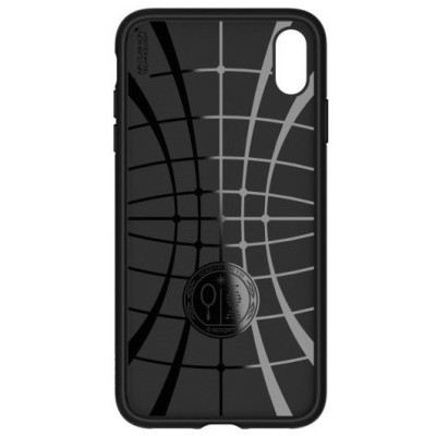 Apple iPhone Xs Max „Spigen“ Liquid Air melns cieta silikona apvalks / vacins.lv