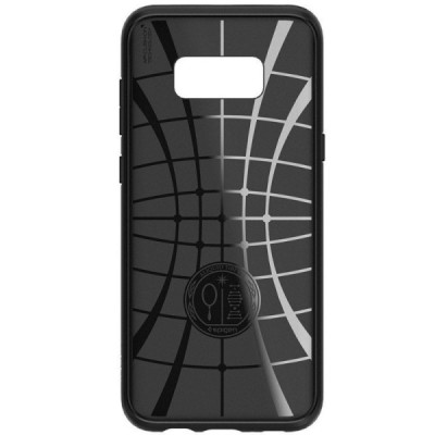„Spigen“ Liquid Air Samsung Galaxy S8+ (G955) juodas kieto silikono dėklas / Priedai.lt