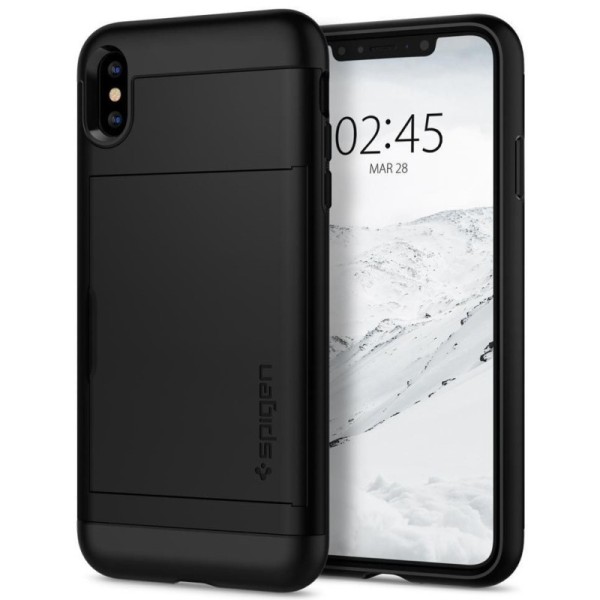 „Spigen“ Slim Armor CS dėklas - juodas (iPhone X / Xs)