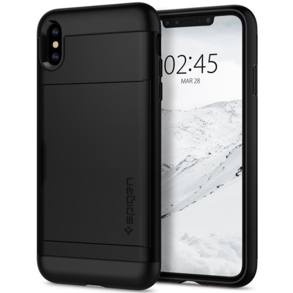 „Spigen“ Slim Armor CS dėklas - juodas (iPhone Xs Max)