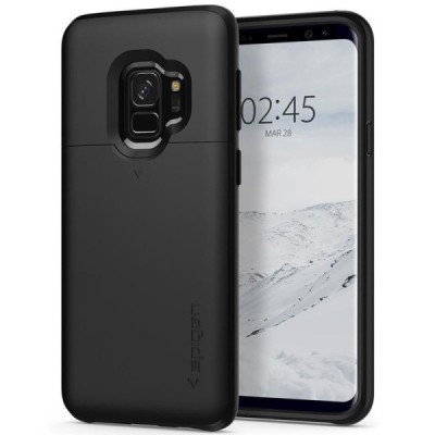 Samsung Galaxy S9 (G960) „Spigen“ Slim Armor CS melns silikons apvalks / vacins.lv
