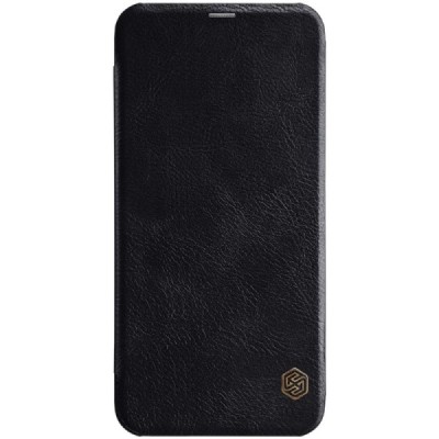 Greznais „Nillkin“ Qin sērijas ādas atvērams melns Samsung Galaxy J6+ 2018 (J610) maciņš / Vacins.lv