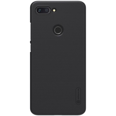 Xiaomi Mi 8 Lite Nillkin Frosted Shield melns plastmasas apvalks / vacins.lv