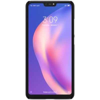 Xiaomi Mi 8 Lite Nillkin Frosted Shield melns plastmasas apvalks / vacins.lv