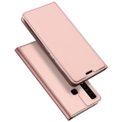 Samsung Galaxy A9 2018 (A9 Star Pro) „Dux Ducis“ Skin sērijas rozs ādas atvērams maciņš / Vacins.lv