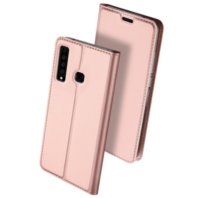 Samsung Galaxy A9 2018 (A9 Star Pro) „Dux Ducis“ Skin sērijas rozs ādas atvērams maciņš / Vacins.lv