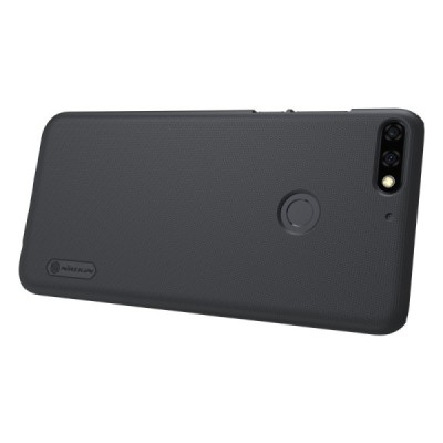 Huawei Honor 7C Nillkin Frosted Shield juodas plastikinis dėklas / Priedai.lt