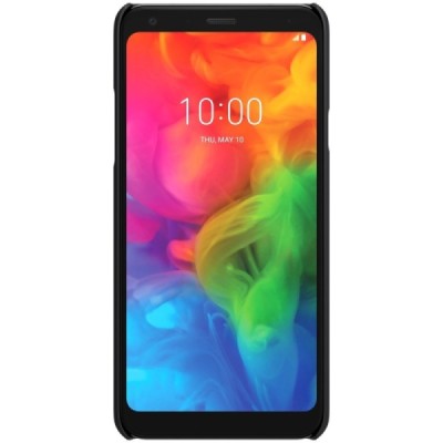 LG Q7 Nillkin Frosted Shield melns plastmasas futrālis / Vacins.lv