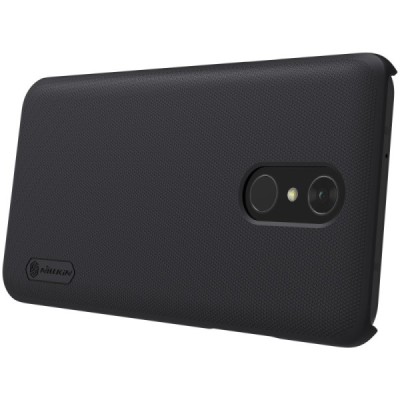 LG Q7 Nillkin Frosted Shield melns plastmasas futrālis / Vacins.lv