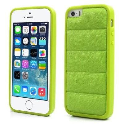 Žalias „Infisens“ silikoninis Apple iPhone SE (5, 5s) dėklas (dėkliukas) / Priedai.lt
