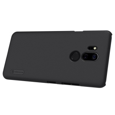 LG G7 ThinQ Nillkin Frosted Shield melns plastmasas futrālis / Vacins.lv