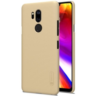 LG G7 ThinQ Nillkin Frosted Shield zelta plastmasas futrālis + ekrāna aizsargplēve / Vacins.lv