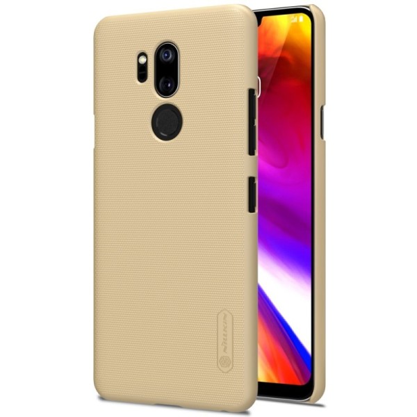 „Nillkin“ Frosted Shield dėklas - auksinis + apsauginė ekrano plėvelė (G7 ThinQ)