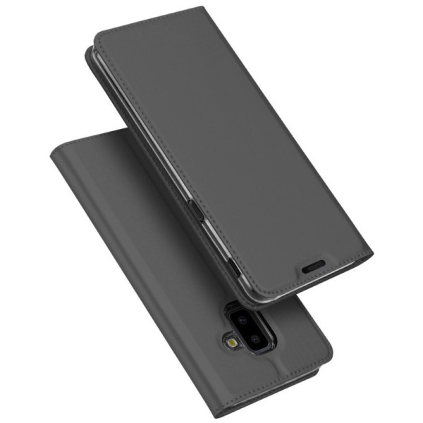 „Dux Ducis“ Skin atvērams maciņš - melns (Galaxy J6+ 2018)