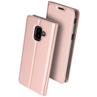 Samsung Galaxy J6+ 2018 (J610) „Dux Ducis“ Skin sērijas rozs ādas atvērams maciņš / Vacins.lv