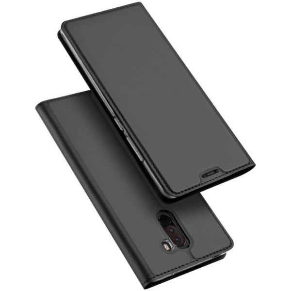 „Dux Ducis“ Skin atvērams maciņš - melns (Pocophone F1)