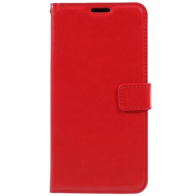 Samsung Galaxy J6+ 2018 (J610) atvēramais ādas sarkans maciņš (maks) / Vacins.lv