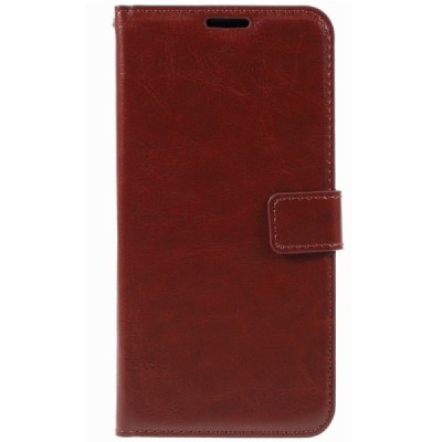 Samsung Galaxy J6+ 2018 (J610) atvēramais ādas brūns maciņš (maks) / Vacins.lv