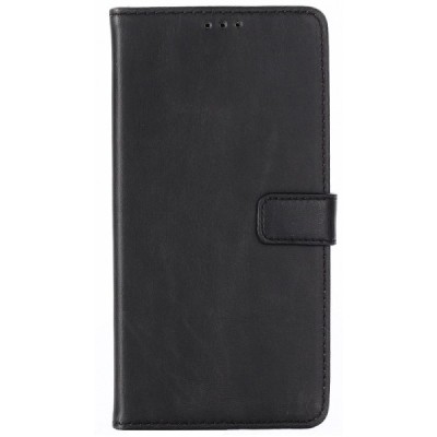 Samsung Galaxy J6+ 2018 (J610) atvēramais ādas melns retro maciņš (maks) / Vacins.lv