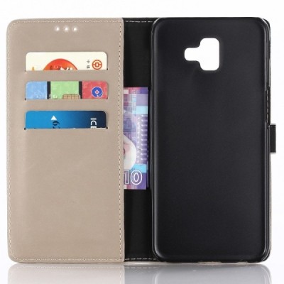 Samsung Galaxy J6+ 2018 (J610) atvēramais ādas smilšains retro maciņš (maks) / Vacins.lv