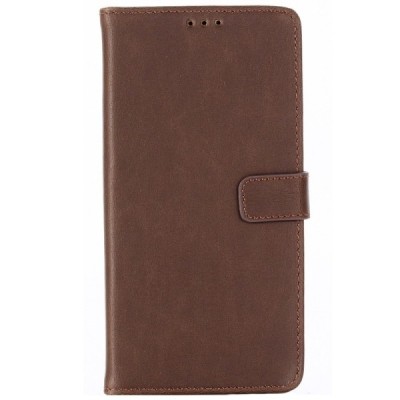 Samsung Galaxy J6+ 2018 (J610) atvēramais ādas tumši brūns retro maciņš (maks) / Vacins.lv