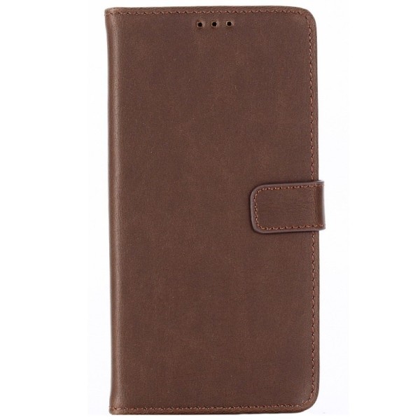 „Retro“ atverčiamas dėklas - tamsiai rudas (Galaxy J6+ 2018)