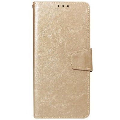 Samsung Galaxy J6+ 2018 (J610) „Diary“ atvēramais ādas zelta maciņš (maks) / Vacins.lv