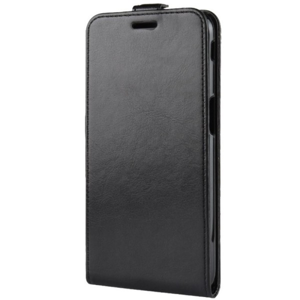 Klasikinis vertikaliai atverčiamas dėklas - juodas (Galaxy J6+ 2018)