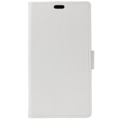 Xiaomi Mi 8 Lite atverčiamas baltas odinis dėklas - piniginė / Priedai.lt