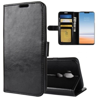 LG G7 ThinQ atverčiamas juodas odinis dėklas - piniginė / Priedai.lt