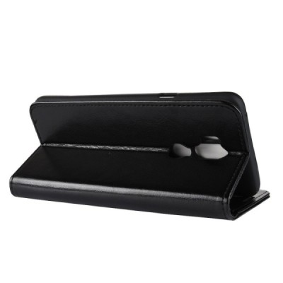 LG G7 ThinQ atverčiamas juodas odinis dėklas - piniginė / Priedai.lt