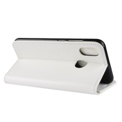 Xiaomi Mi 8 atvēramais ādas balts maciņš (maks) / Vacins.lv