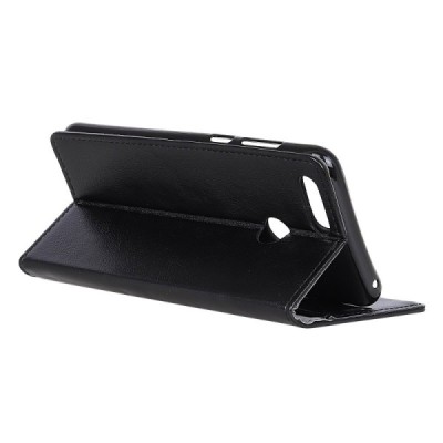 Huawei Honor 7C atvēramais ādas melns maciņš (maks) / Vacins.lv