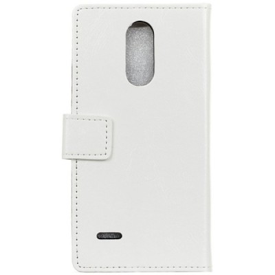 LG K11 2018 (X410EO) atvēramais ādas balts maciņš (maks) / Vacins.lv