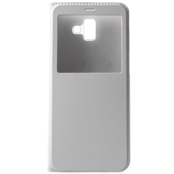 „View Window“ atverčiamas dėklas - baltas (Galaxy J6+ 2018)