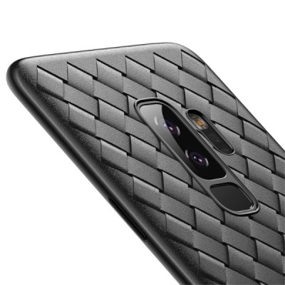 „Baseus“ Weaving Samsung Galaxy S9+ (G965) juodas kieto silikono dėklas / Priedai.lt