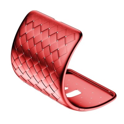 Samsung Galaxy S9+ (G965) „Baseus“ Weaving sarkans cieta silikona apvalks / vacins.lv