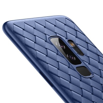 Samsung Galaxy S9+ (G965) „Baseus“ Weaving zils cieta silikona apvalks / vacins.lv