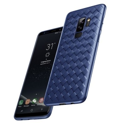 Samsung Galaxy S9+ (G965) „Baseus“ Weaving zils cieta silikona apvalks / vacins.lv